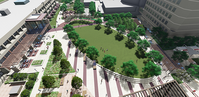 E-quad aerial view