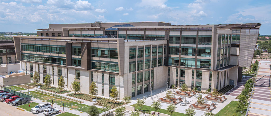 aerial view of the new Zachry building